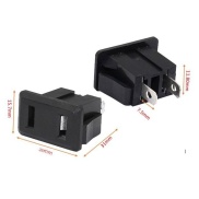 AC Power Socket Female Connector 2 Pins 15A 125V