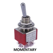 Mini Toggle Switch 1M Series Momentary DPDT On-(On)