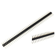 40 Pin Male 2.54mm Single Row Pin Header Break away Round Pin Gold Plated