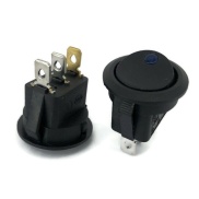 Blue LED Dot Light Rocker Switch ON/OFF SPST 12V