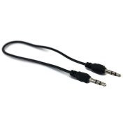 3.5mm Stereo Male To 3.5mm Stereo Male Cable Black Color Total Length 22cm