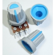 Blue Plastic Knob with Pointer
