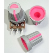 Pink Plastic Knob with Pointer