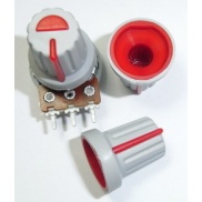 Red Plastic Knob with Pointer