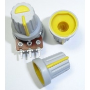 Yellow Plastic Knob with Pointer
