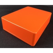 1590BB Style Aluminum Diecast Enclosure MATTE ORANGE SAND TEXTURE