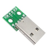 Male USB TYPE A to DIP 2.54mm Adapter 4 Pin Connector