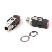 6.35mm 1/4" Right Angle Stereo Female Connector Thread Lock Panel Mount