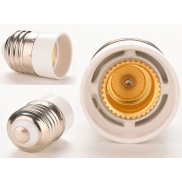 E27 To E14 Lamp LED Holder Adapter White Color Gold Plated