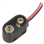 9V 9-Volt Battery Clip / Connector Snap Black Color with wire Leads