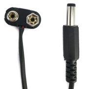9V 9-Volt Battery snap Connector with 2.5mm DC plug T Type