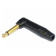 6.35mm 1/4" Right Angle Mono Plug Connector Gold Plated