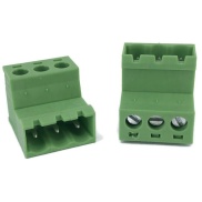 3 Pin Male Pluggable Screw Terminal Block 5.08mm Butting Style