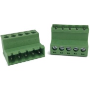 5 Pin Male Pluggable Screw Terminal Block 5.08mm Butting Style