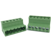 6 Pin Male Pluggable Screw Terminal Block 5.08mm Butting Style