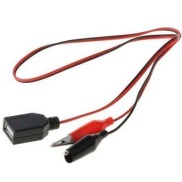 Alligator Clip to USB Female Cable Connector Total Length 60cm