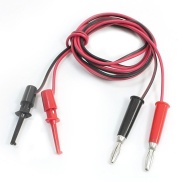 4mm banana plug to Hook Clip Cable Connector Total Length 1M