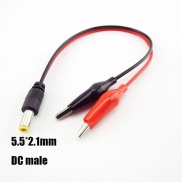 5.5*2.1mm Male plug to Alligator Clips Cable Connector Total Length 25cm