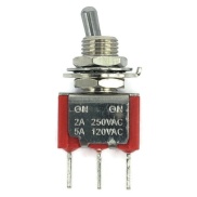 Mini Toggle Switch 1M Series SPDT On-On Short Lever PC Thru-Hole