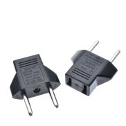 US To EU Plug Power Adapter Black color 6A 250V