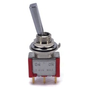Mini Toggle Switch 1M Series SPDT On-On Flat Lever Gold Pins