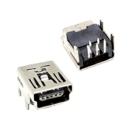Mini USB 2.0 Type B Receptacle Connector Right Angle 5 Pins