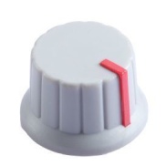 Gray Knob with Red Pointer 16x24mm Shaft Diameter 6.00mm
