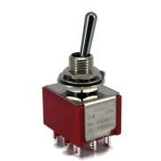 Mini Toggle Switch 1M Series 3PDT On-On