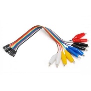 Alligator Clip to Female Jumper Wire 10 lines AWG24 200mm