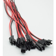 2 Pins Female JST LED Connectors Black Color 22AWG