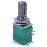 TAYDA 10K OHM Logarithmic Dual Taper Potentiometer On-off Switch Spline Shaft PCB Mount 9mm