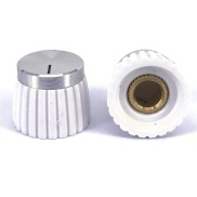 Marshall White Body Silver Top Knob Shaft Diameter 6.35mm