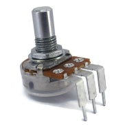 TAYDA 100K OHM Logarithmic Taper Potentiometer PCB Mount Round Shaft Dia: 6mm
