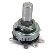 5K OHM Linear Taper Potentiometer On-Off Switch Solder Lugs Round Shaft Dia: 6mm