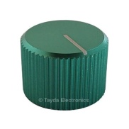 Knurled Aluminum Green Knob Shaft 6.00mm
