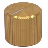 Knurled Aluminum Light Gold Knob 13x15mm