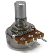 TAYDA 1M OHM Logarithmic Taper Potentiometer PCB Mount Round Shaft Dia: 6.35mm