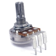 TAYDA 100K OHM Logarithmic Taper Potentiometer Spline Shaft PCB Mount