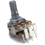 TAYDA 100K OHM Linear Dual Taper Potentiometer Spline Shaft PCB Mount