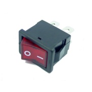 Rocker Switch ON/OFF SPST (with lamp) 6A 250VAC Panel Mount, Snap-In