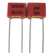 68pF 1000V 2.5% Polypropylene Film/Foil Box Type Capacitor WIMA FKP 2