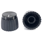 Marshall Black Body Black Top Knob Shaft Diameter 6.00mm Split Shaft