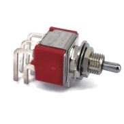 Mini Toggle Switch 1M Series DPDT On-On-On Short Handle right angle