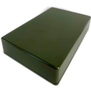 1590DD Style Aluminum Diecast Enclosure MATTE ARMY GREEN