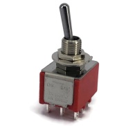 Mini Toggle Switch 1M Series 3PDT Momentary On-(On)