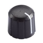 Plastic Black Knob 15X14mm shaft hole 6x18T