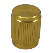 Aluminum Control Knurled knob 13x16mm Shaft Hole 6.4mm Gold