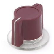 Plastic Oxblood Knob 26x18mm Shaft Hole 6.4mm