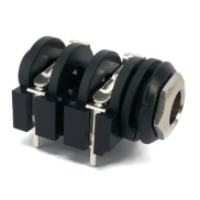 6.35mm 1/4" Mono Insulated Switched Socket Jack PCB Pins