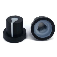 Black knob White Pointer 16x14mm shaft hole 6x18T 